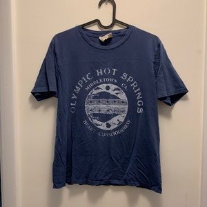 Sezane graphic tee gently used size small blue